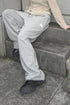 PAPER LOGO LINE SWEAT PANTS -GRAY-